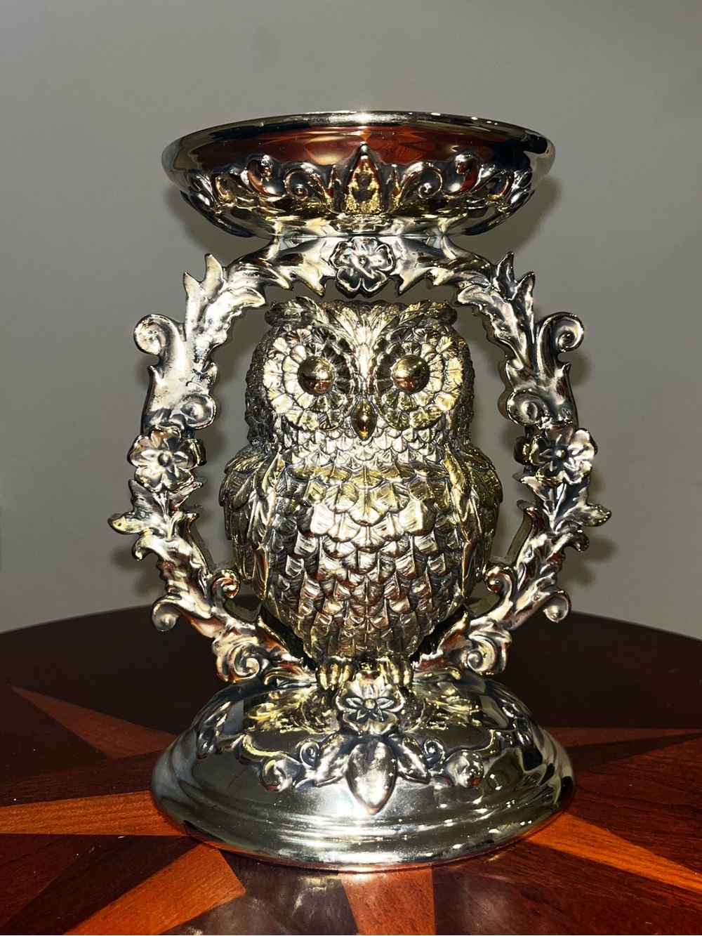 Bath & Body Works Ornate Owl Pedestal 3-Wick Candle Holder